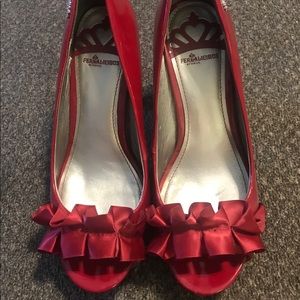Fergalicious peep toe pumps